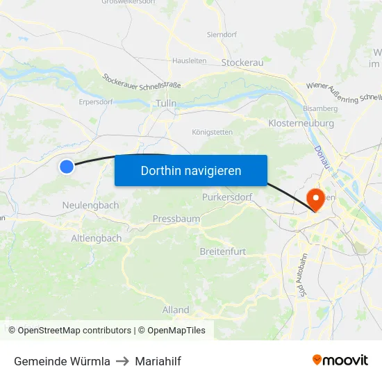 Gemeinde Würmla to Mariahilf map