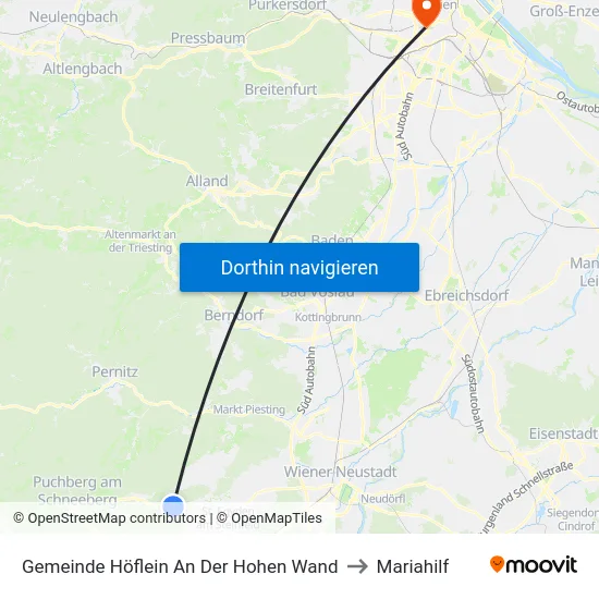 Gemeinde Höflein An Der Hohen Wand to Mariahilf map