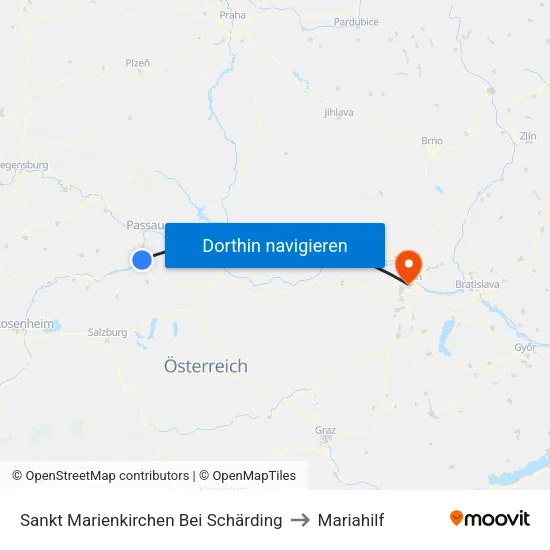 Sankt Marienkirchen Bei Schärding to Mariahilf map
