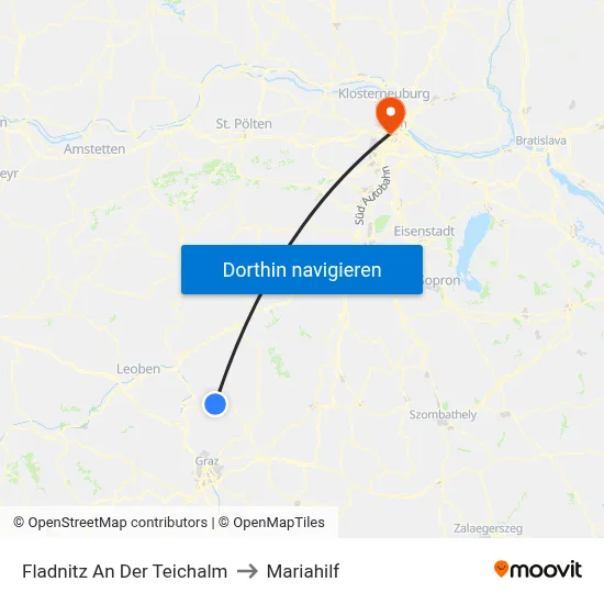 Fladnitz An Der Teichalm to Mariahilf map