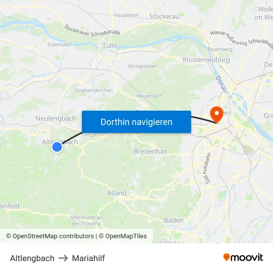 Altlengbach to Mariahilf map