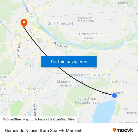 Gemeinde Neusiedl am See to Mariahilf map