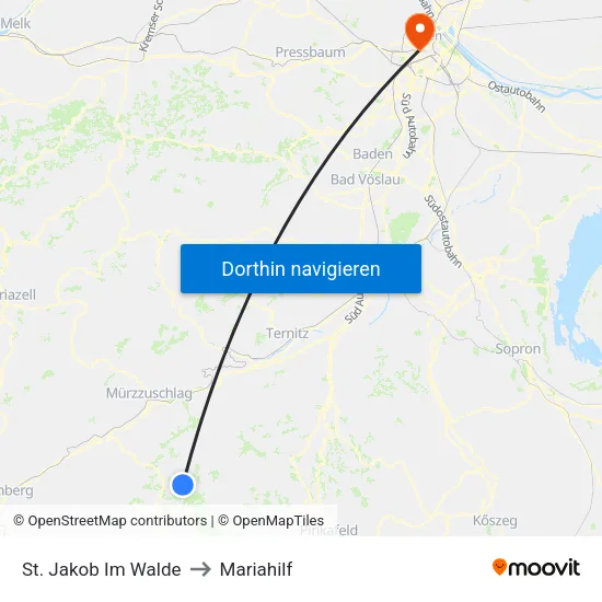 St. Jakob Im Walde to Mariahilf map