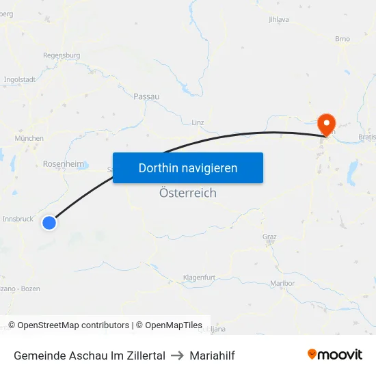 Gemeinde Aschau Im Zillertal to Mariahilf map