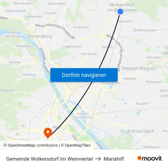 Gemeinde Wolkersdorf Im Weinviertel to Mariahilf map