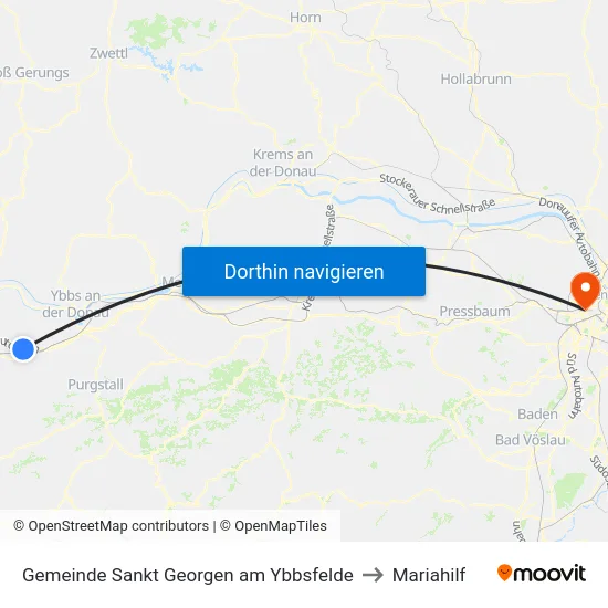 Gemeinde Sankt Georgen am Ybbsfelde to Mariahilf map