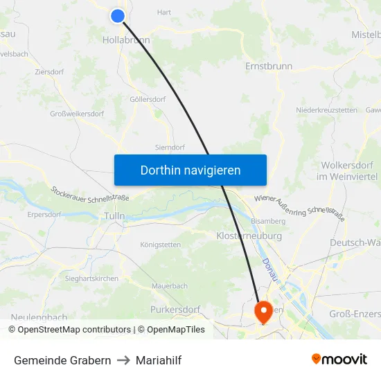 Gemeinde Grabern to Mariahilf map