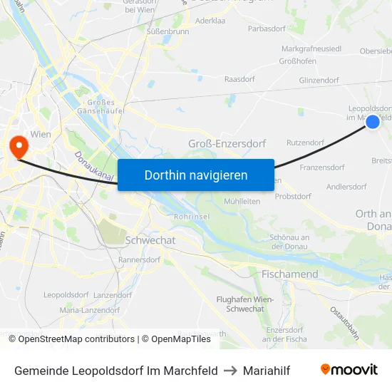 Gemeinde Leopoldsdorf Im Marchfeld to Mariahilf map