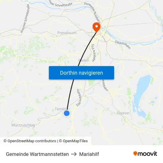 Gemeinde Wartmannstetten to Mariahilf map