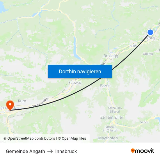 Gemeinde Angath to Innsbruck map