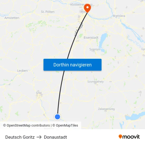 Deutsch Goritz to Donaustadt map