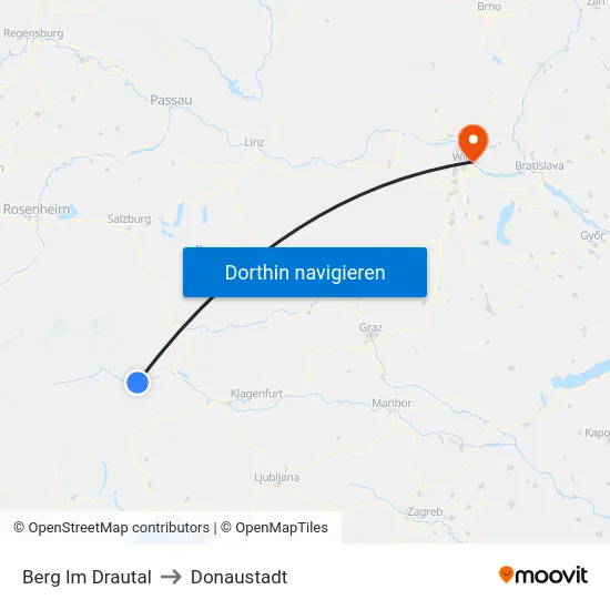 Berg Im Drautal to Donaustadt map