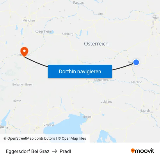 Eggersdorf Bei Graz to Pradl map