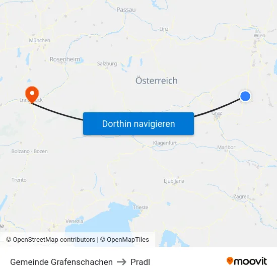 Gemeinde Grafenschachen to Pradl map
