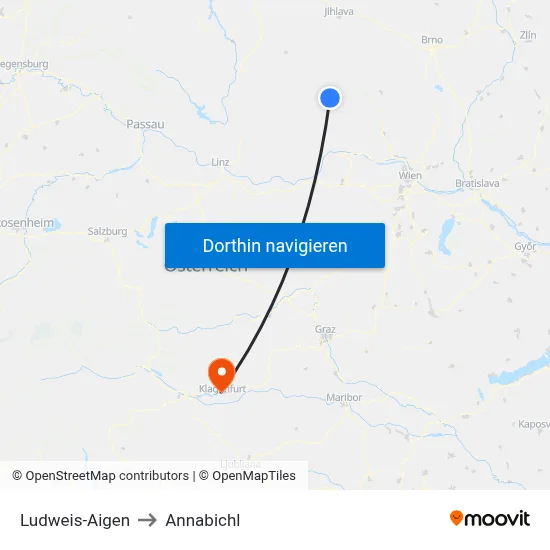 Ludweis-Aigen to Annabichl map