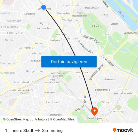 1., Innere Stadt to Simmering map