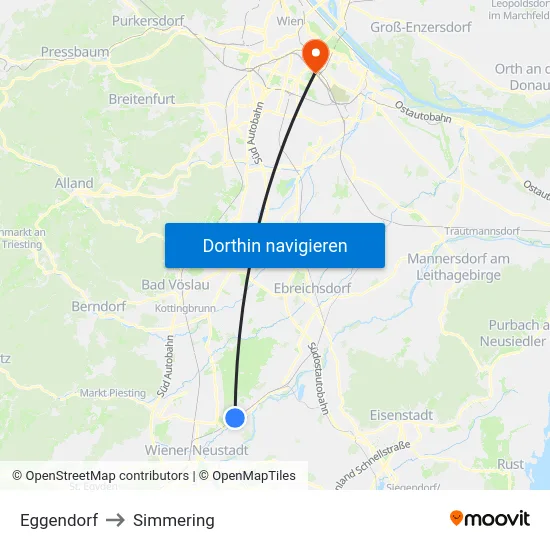 Eggendorf to Simmering map