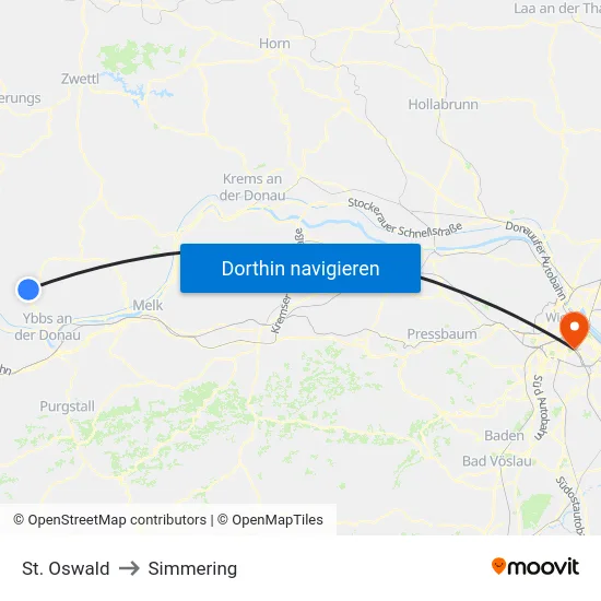 St. Oswald to Simmering map
