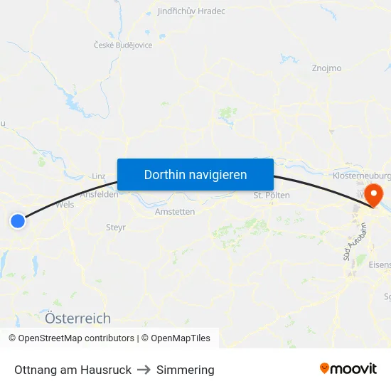 Ottnang am Hausruck to Simmering map