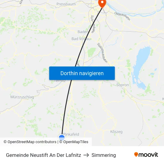 Gemeinde Neustift An Der Lafnitz to Simmering map