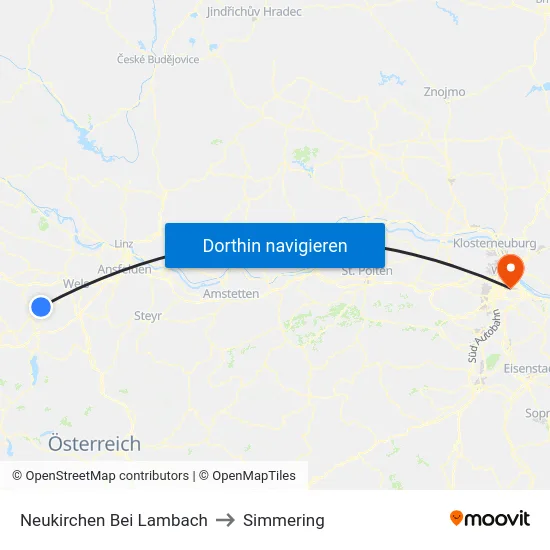 Neukirchen Bei Lambach to Simmering map