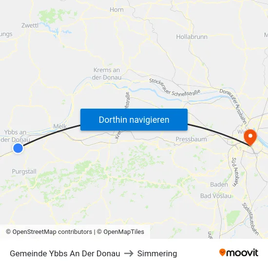 Gemeinde Ybbs An Der Donau to Simmering map
