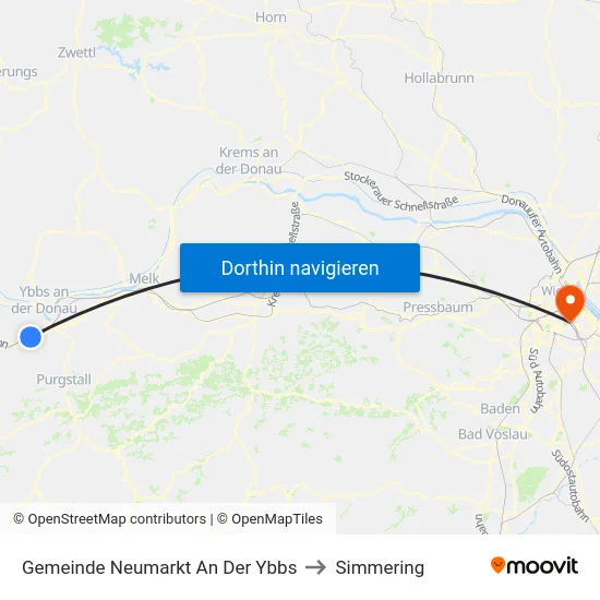 Gemeinde Neumarkt An Der Ybbs to Simmering map