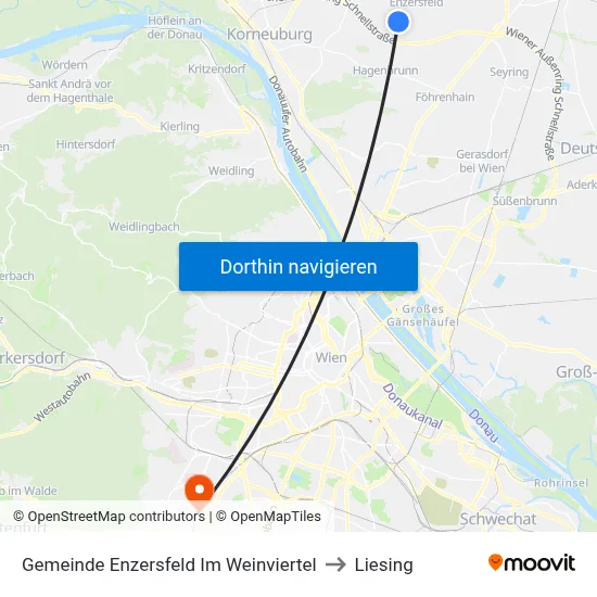 Gemeinde Enzersfeld Im Weinviertel to Liesing map