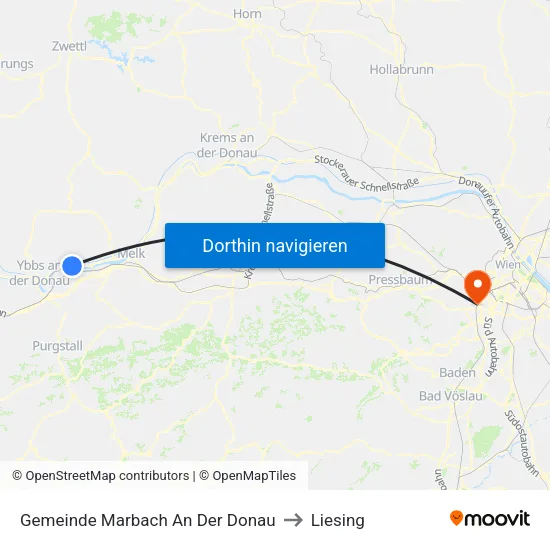 Gemeinde Marbach An Der Donau to Liesing map