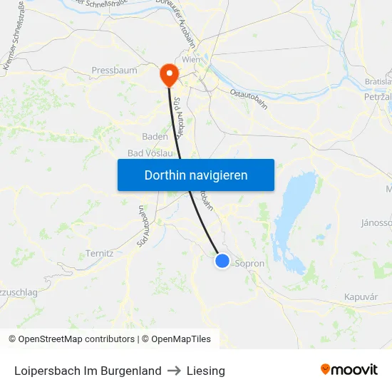 Loipersbach Im Burgenland to Liesing map