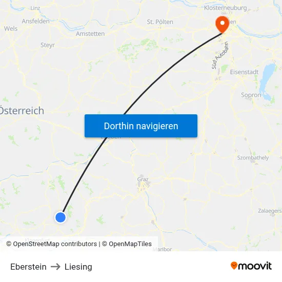 Eberstein to Liesing map