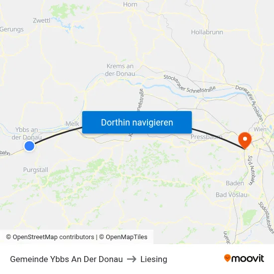 Gemeinde Ybbs An Der Donau to Liesing map