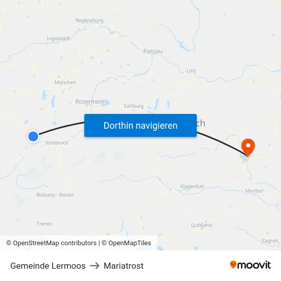 Gemeinde Lermoos to Mariatrost map