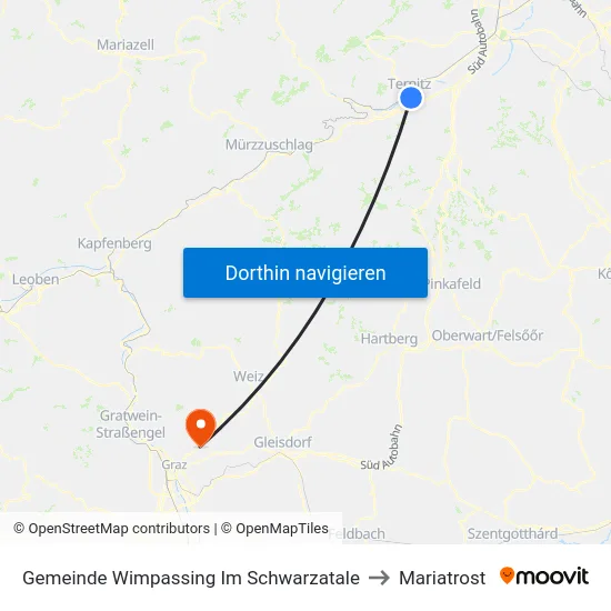 Gemeinde Wimpassing Im Schwarzatale to Mariatrost map
