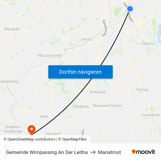 Gemeinde Wimpassing An Der Leitha to Mariatrost map