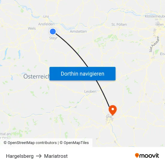 Hargelsberg to Mariatrost map