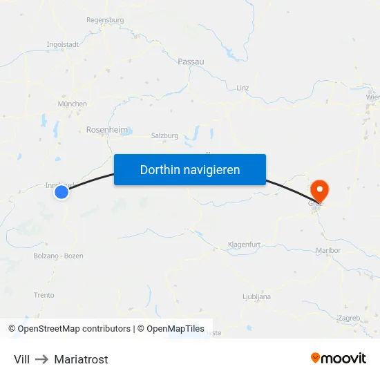 Vill to Mariatrost map