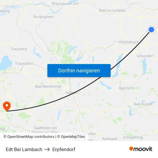 Edt Bei Lambach to Erpfendorf map