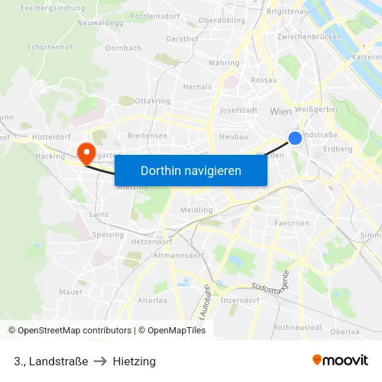 3., Landstraße to Hietzing map