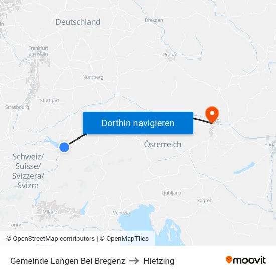 Gemeinde Langen Bei Bregenz to Hietzing map