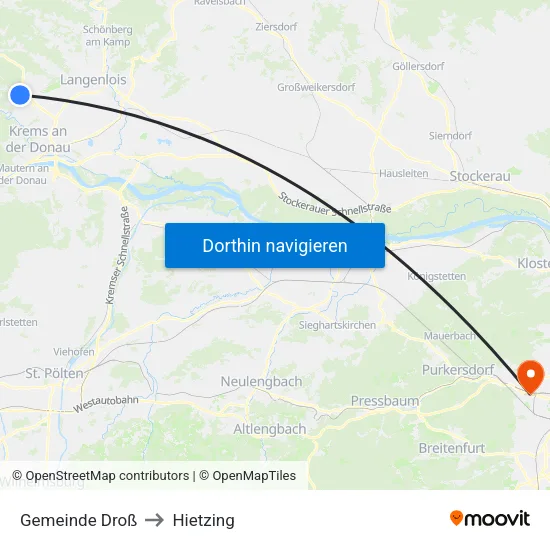 Gemeinde Droß to Hietzing map