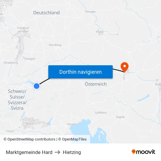 Marktgemeinde Hard to Hietzing map