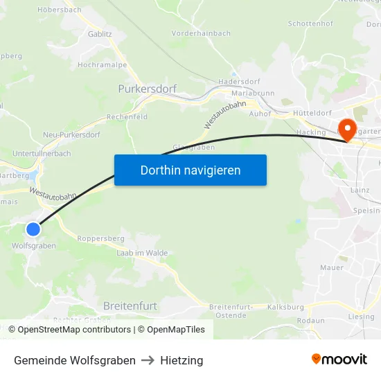 Gemeinde Wolfsgraben to Hietzing map