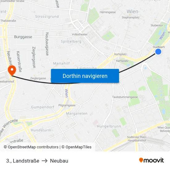 3., Landstraße to Neubau map
