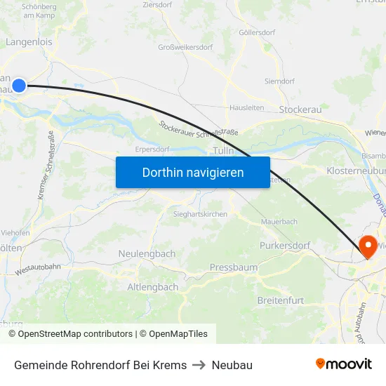 Gemeinde Rohrendorf Bei Krems to Neubau map