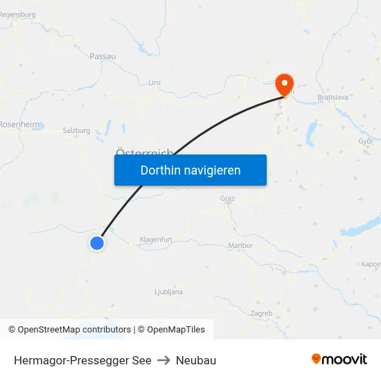 Hermagor-Pressegger See to Neubau map