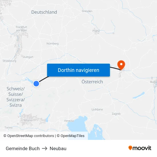 Gemeinde Buch to Neubau map