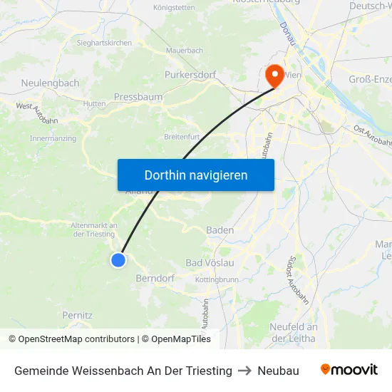 Gemeinde Weissenbach An Der Triesting to Neubau map