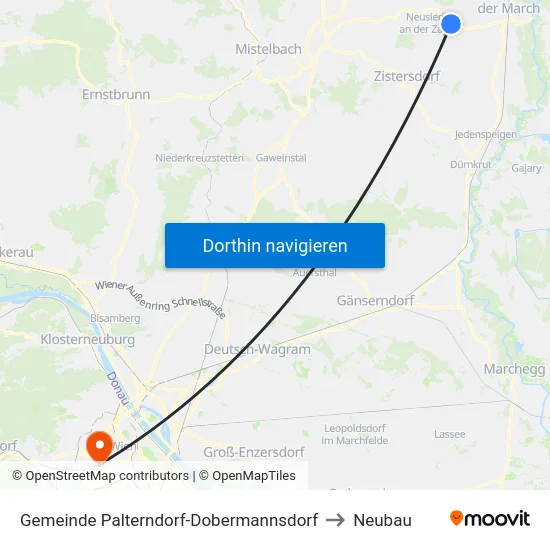 Gemeinde Palterndorf-Dobermannsdorf to Neubau map