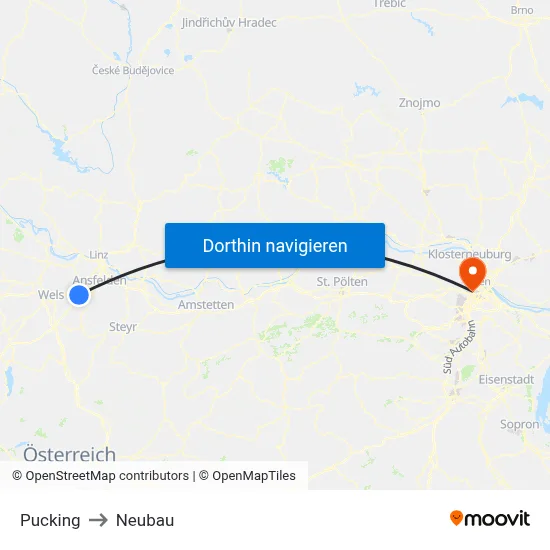 Pucking to Neubau map